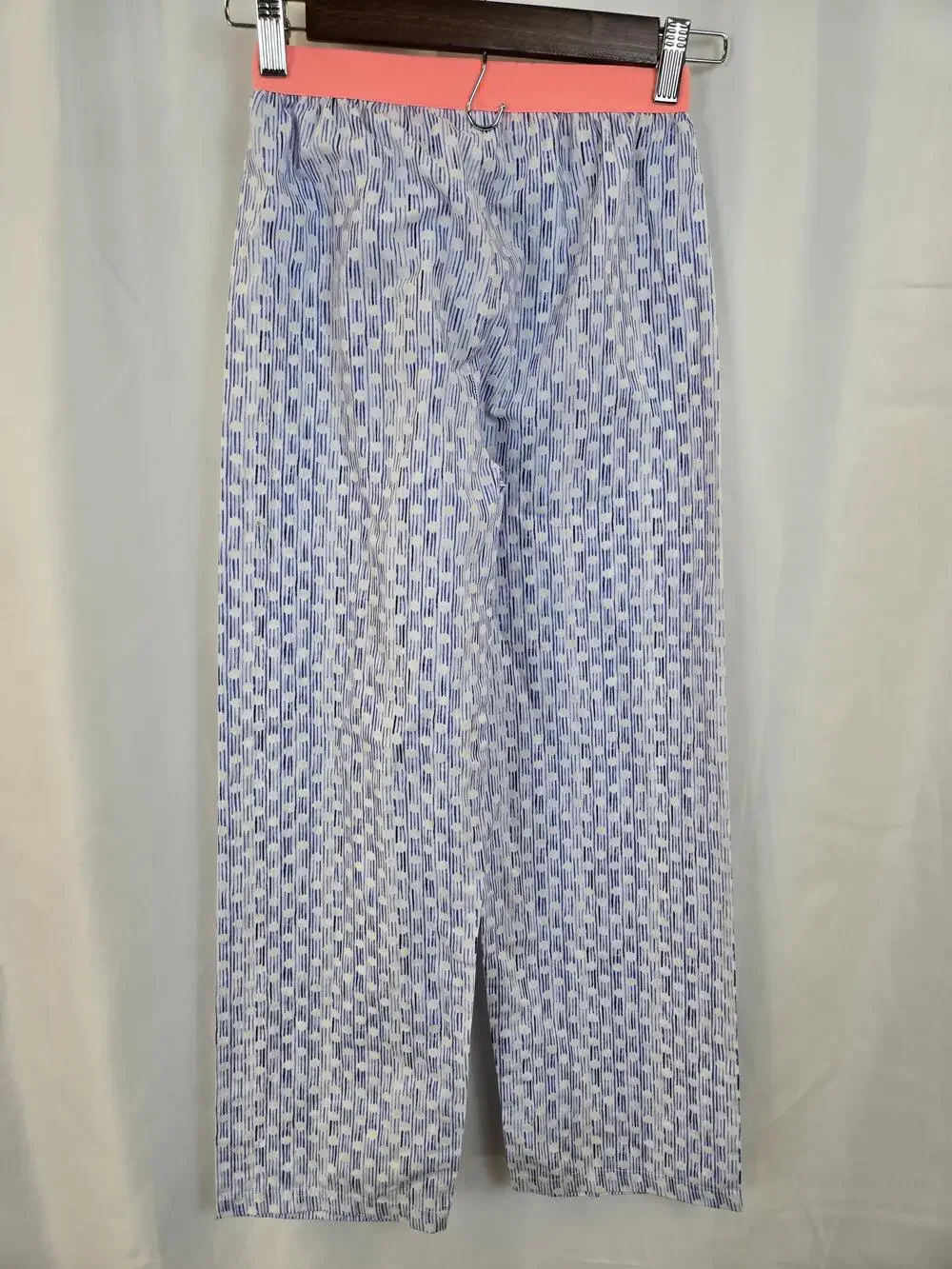 OshKosh B'gosh Dress Pants Girls 12 Blue Striped Pull On Wide Leg Casual Summer